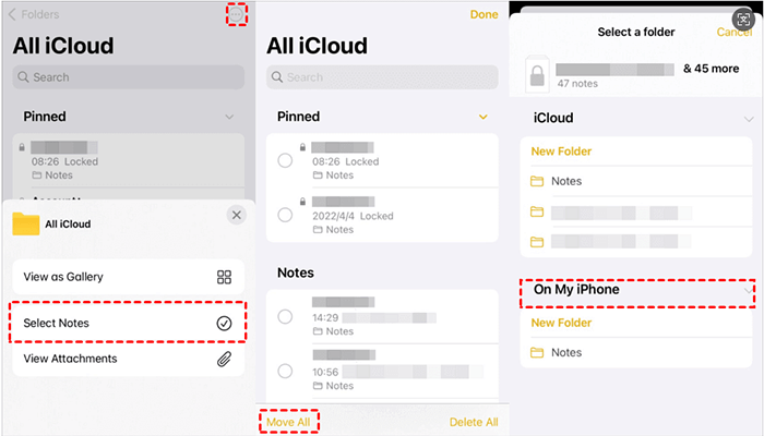 ある icloud から別の icloud にメモをバッチで転送する方法