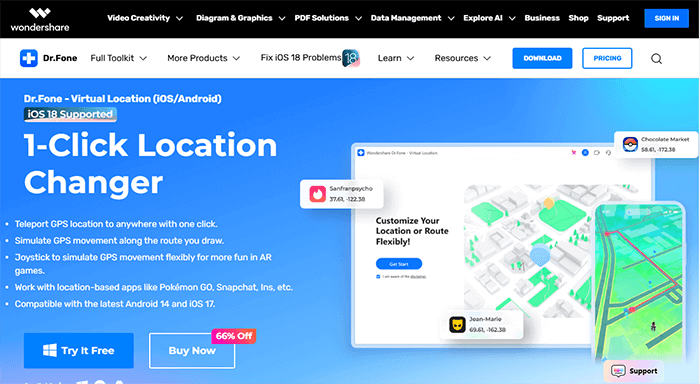fix drfone virtual location not working