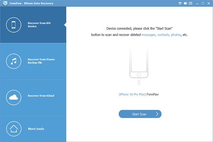 scan iphone data