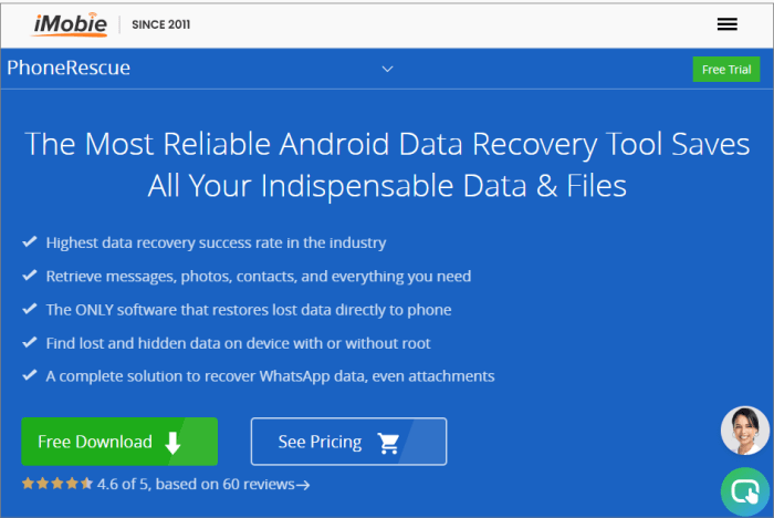 Test d'Imobie PhoneRescue pour Android