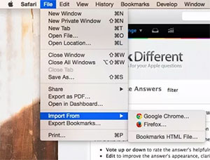 mengimpor bookmark ke mac