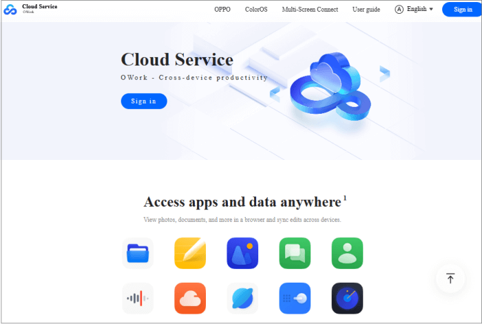 Realizar una copia de seguridad de los contactos y SMS de Oppo en la computadora mediante Oppo Cloud