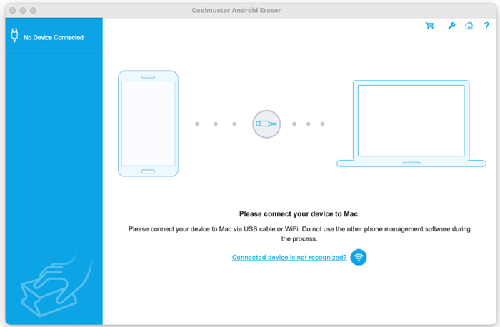 launch android eraser for mac