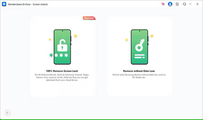 choose remove without data loss from screen unlock