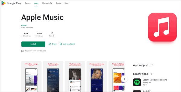 synchroniser la musique iCloud sur Android avec Apple Music