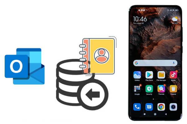back up android contacts to outlook