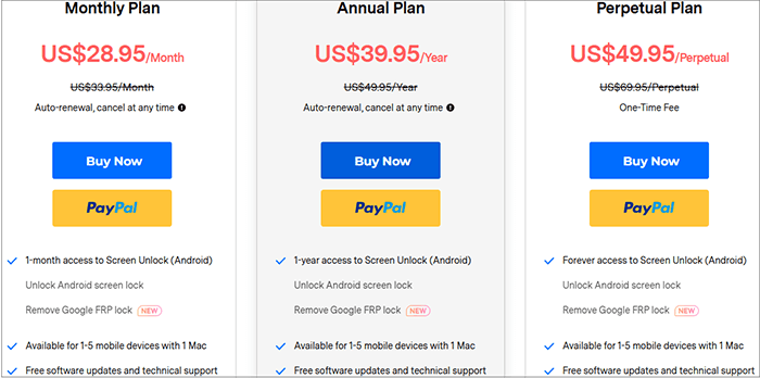 dr fone screen unlock android mac price