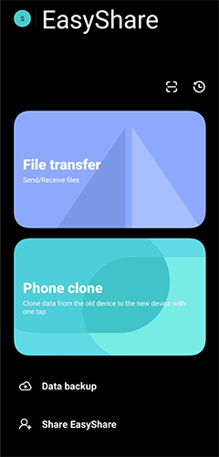 在 easyshare 中选择文件传输模式