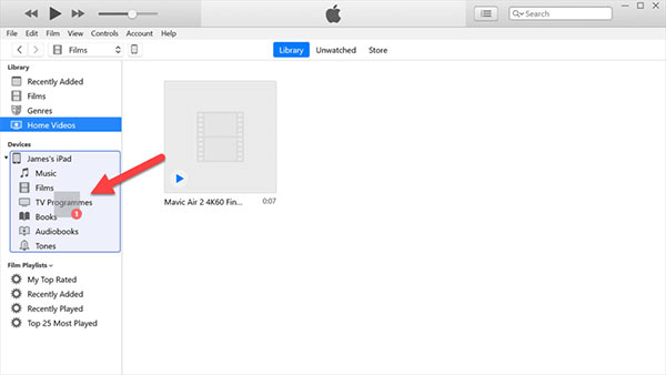 transferir vídeos caseiros do iTunes para o iPhone