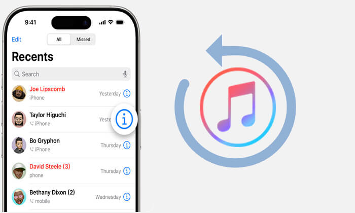 восстановить историю звонков iphone из itunes