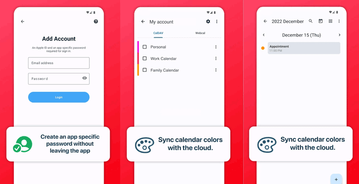 Gunakan aplikasi sinkronisasi untuk iCloud untuk menyinkronkan kalender iOS ke Android