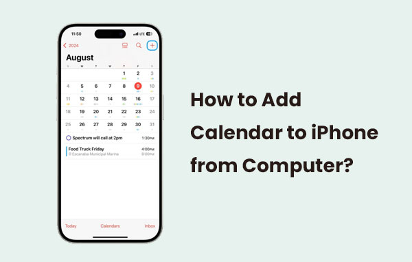 comment ajouter un calendrier à l'iPhone depuis un ordinateur