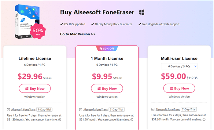 aiseesoft foneeraser fiyatı