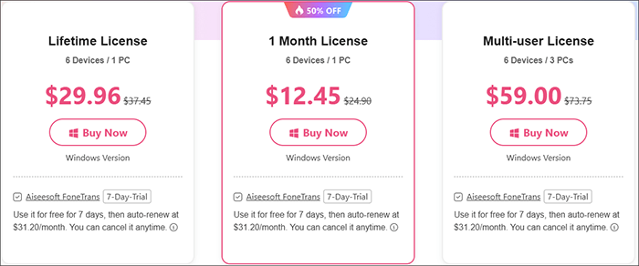 aiseesoft ios data backup and restore price