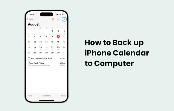 Cadangkan kalender iPhone di komputer