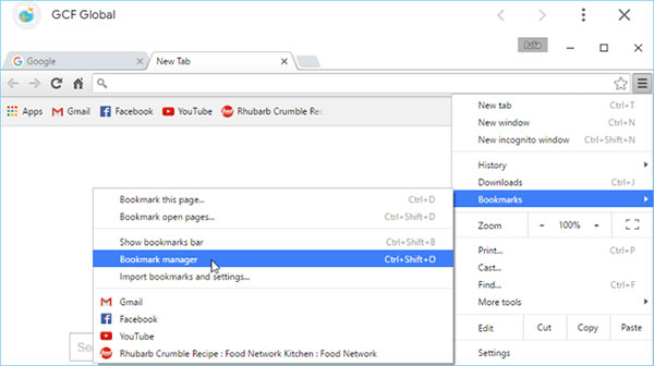 exporter les signets depuis Chrome