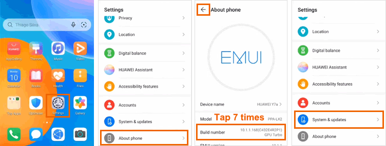 enable usb debugging on huawei honor