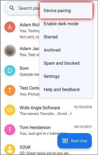 Lihat pesan teks Poco di komputer melalui Google Messages untuk web
