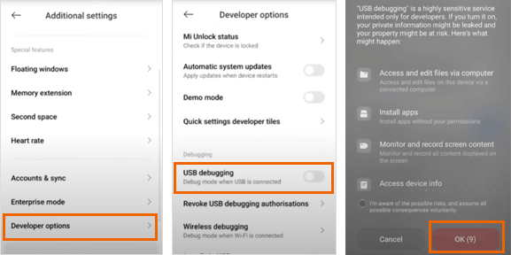enable usb debugging on xiaomi poco