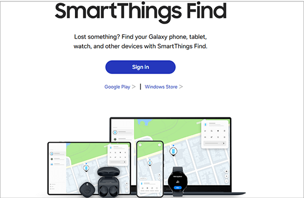 gerenciador de dispositivos samsung - smartthings find