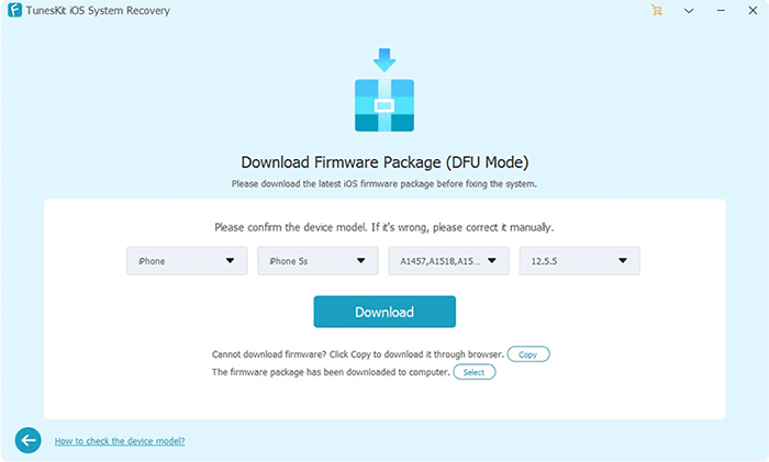 download the firmware package