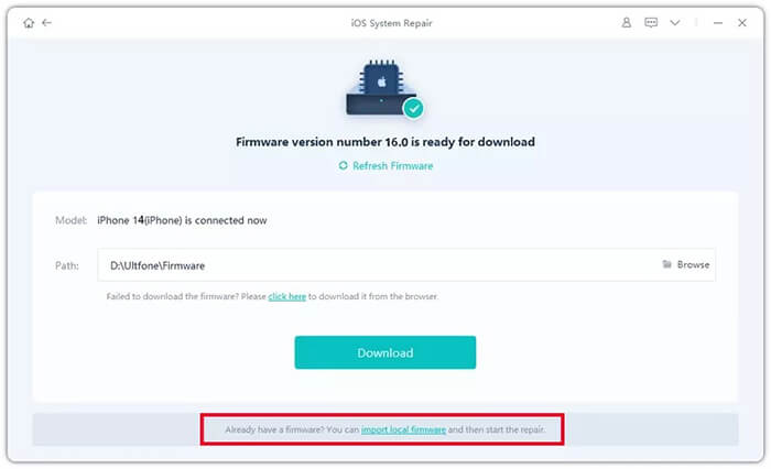 download the firmware package