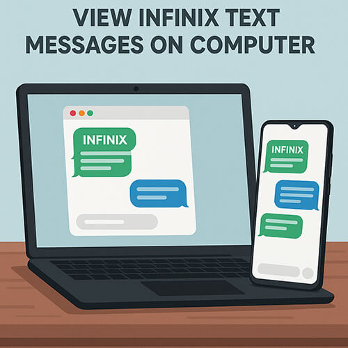 Infinix-Textnachrichten auf dem Computer anzeigen