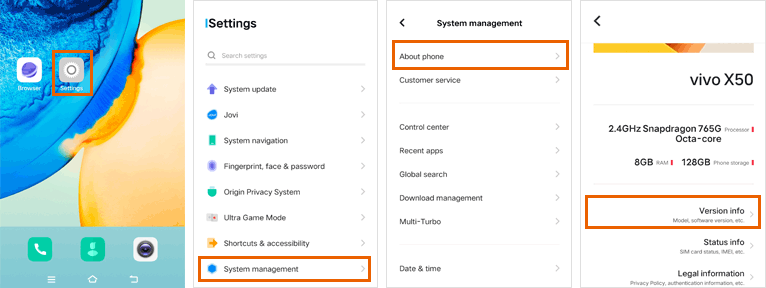 enable USB debugging on vivo