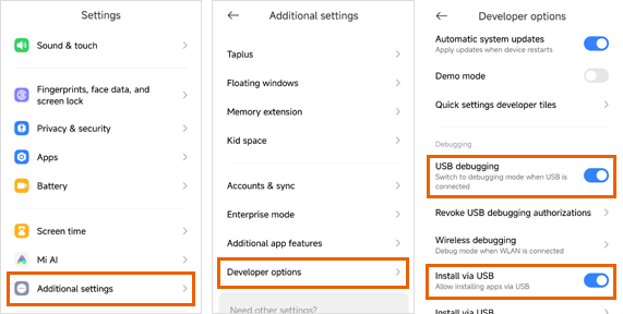 enable usb debugging xiaomi mi phone