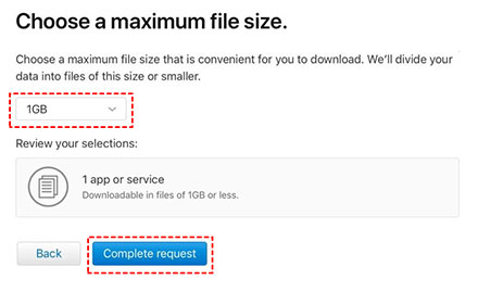 transférer des photos iCloud vers un disque externe via une copie des données du compte Apple