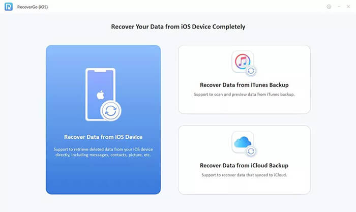 choose recover data from ios device