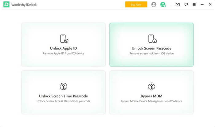 wootechy idelock main interface