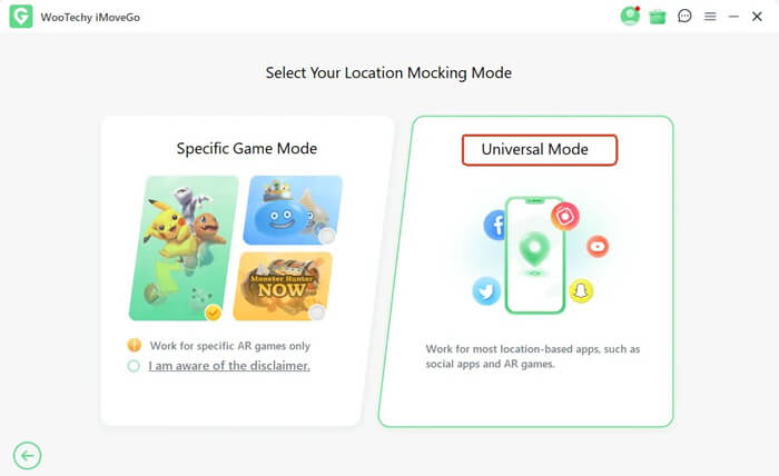 从 wootechy imovego 选择模式