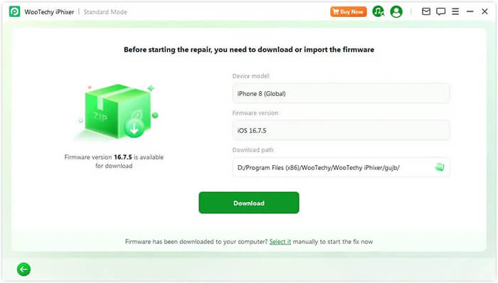 descargar el firmware