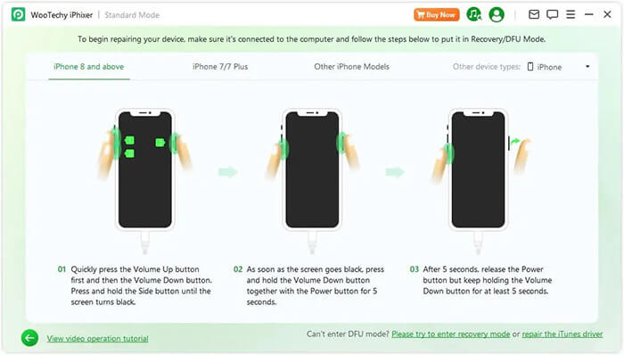 Poner el iPhone en modo recuperación/dfu