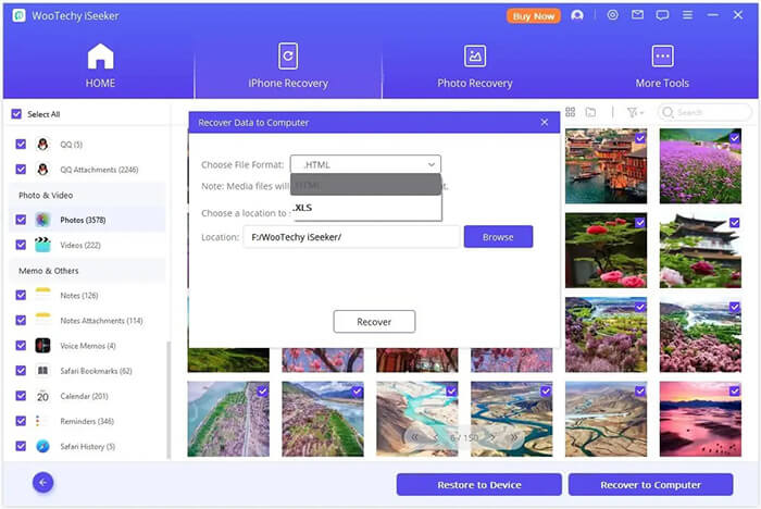 使用 wootechy iseeker 直接从你的 iPhone 恢复数据