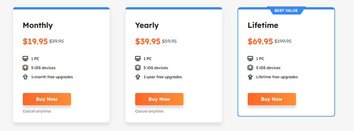 the price of easeus ios system repair