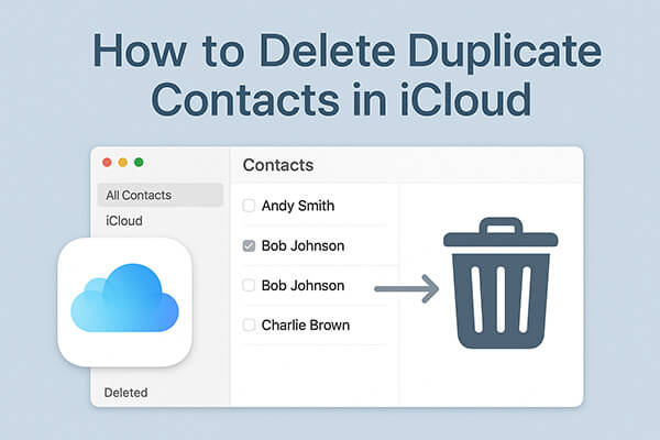 how to delete duplicate contacts in icloud