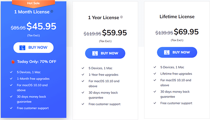 precio individual para mac