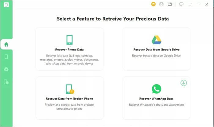 Página de inicio de Wootechy Iseeker para Android