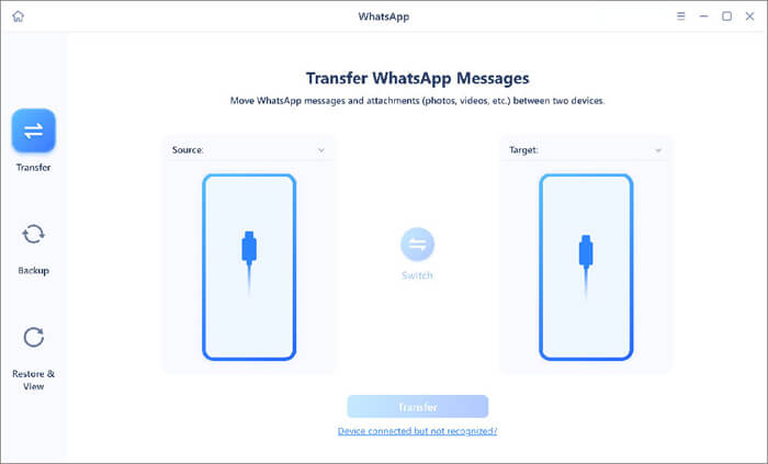 link android and iphone to easeus chattrans