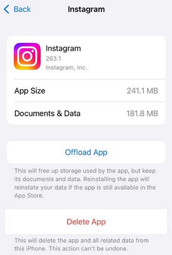 如何通过重新安装应用来清除 iPhone 上的 Instagram 缓存