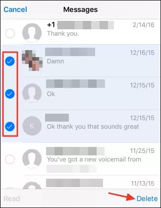 如何在 iPad 上删除多个语音邮件