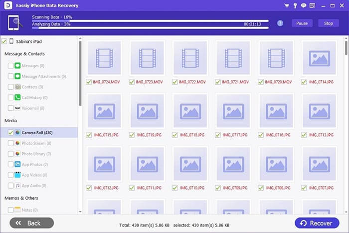 scan your iphone data