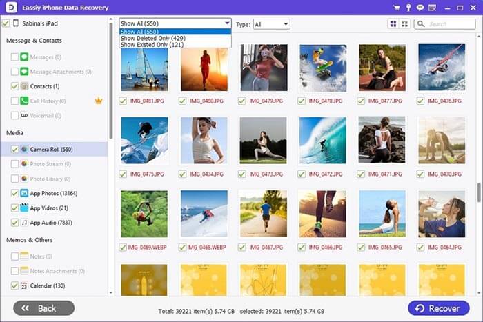 how to recover deleted files on iphone using eassiy iphone data recovery