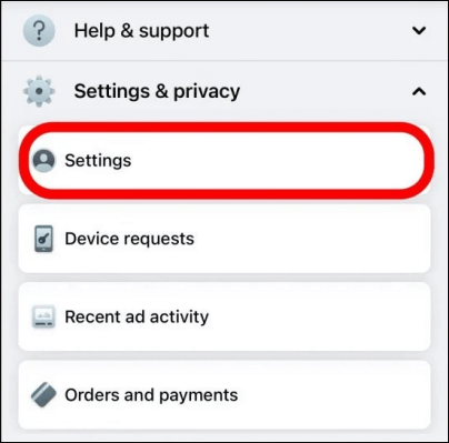 нажмите на настройки
