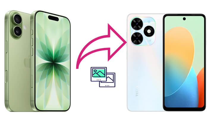 Wie übertrage ich Fotos vom iPhone auf ein Tecno-Gerät?