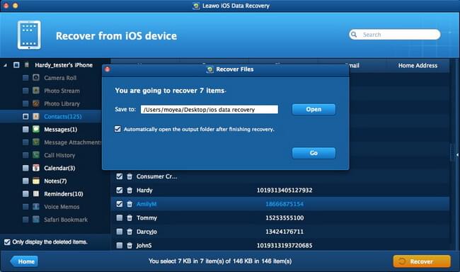 Wählen Sie einen Zielordner zum Speichern der wiederhergestellten Dateien.