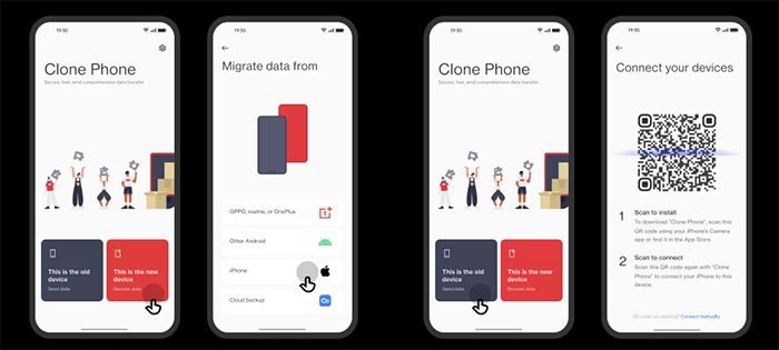 So übertragen Sie Fotos vom iPhone auf OnePlus mit der OnePlus-Telefon-Klon-App