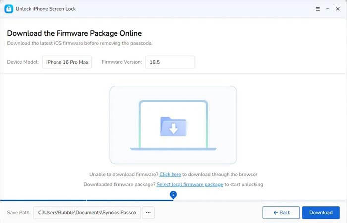 Firmware herunterladen